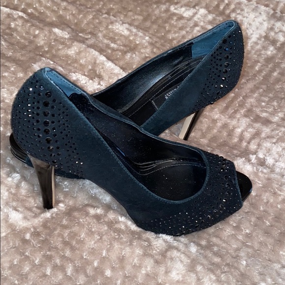 WHBM Rhinestone peep toe pump - Picture 4 of 4